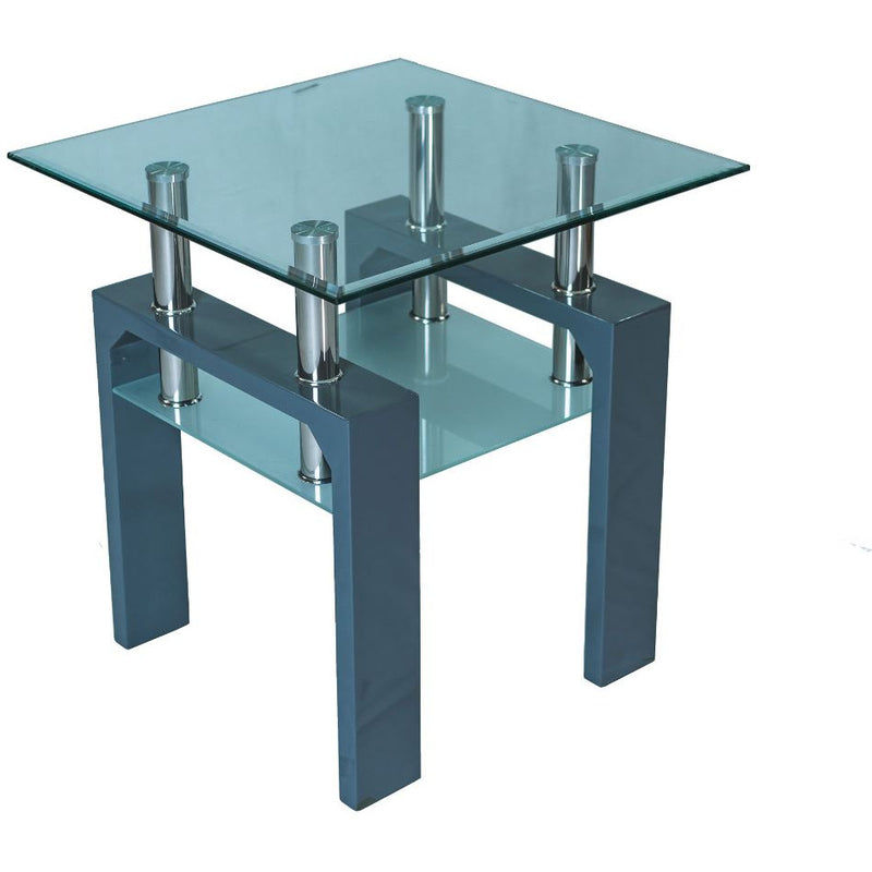 Side Table- Glossy Grey - Casa Muebles