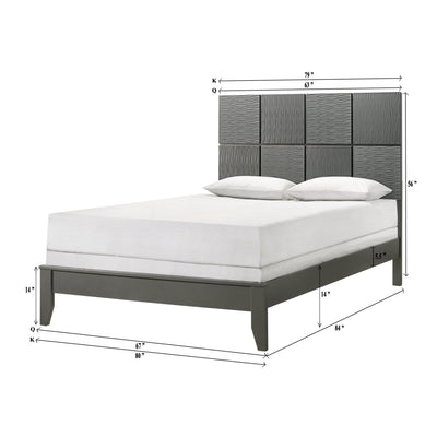 Denker Bedroom Collection Set - Gun Metal