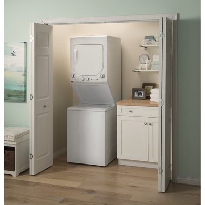 GE Unitized Spacemaker® 2.3 cu. ft. Capacity Washer with Stainless Steel Basket and 4.4 cu. ft. Capacity Electric Dryer