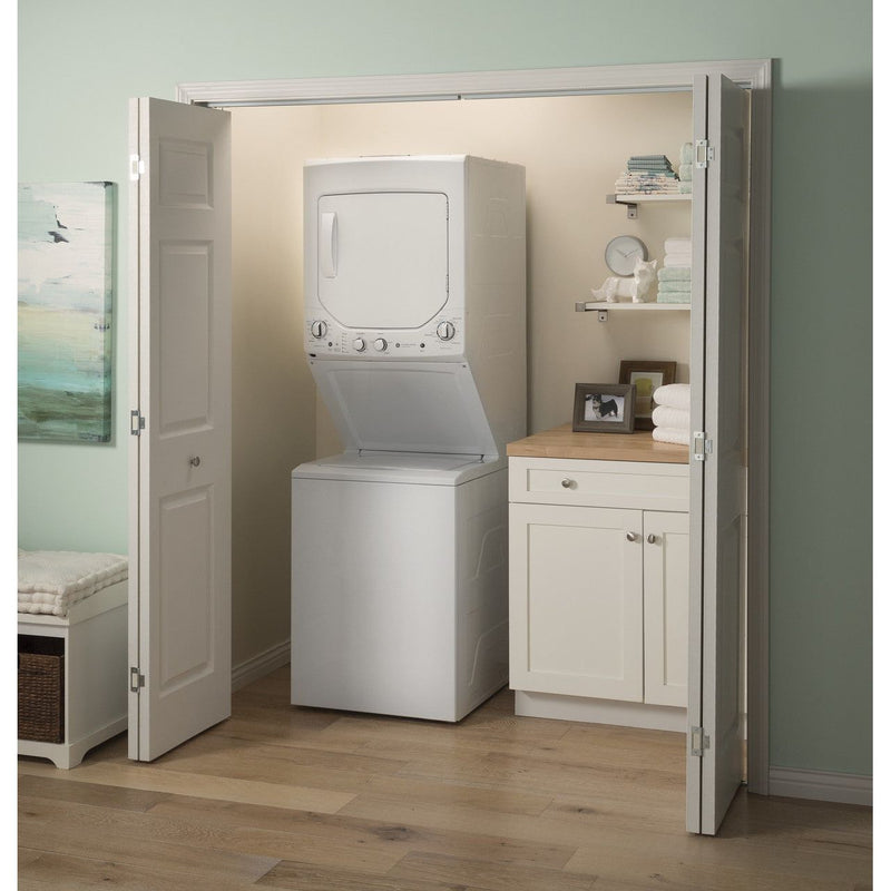 GE Unitized Spacemaker® 2.3 cu. ft. Capacity Washer with Stainless Steel Basket and 4.4 cu. ft. Capacity Electric Dryer