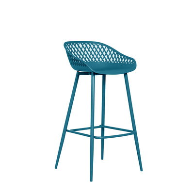 Elisa Plastic & Metal Barstool Blue