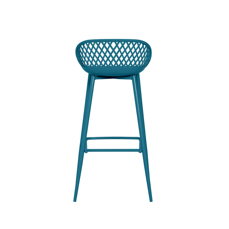 Elisa Plastic & Metal Barstool Blue