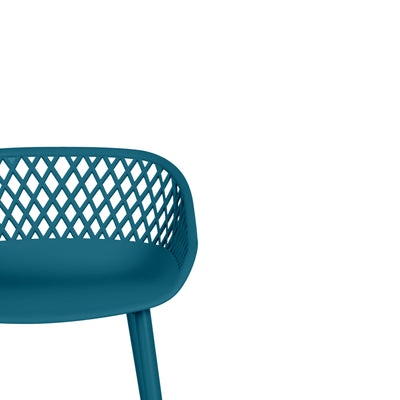 Elisa Plastic & Metal Barstool Blue