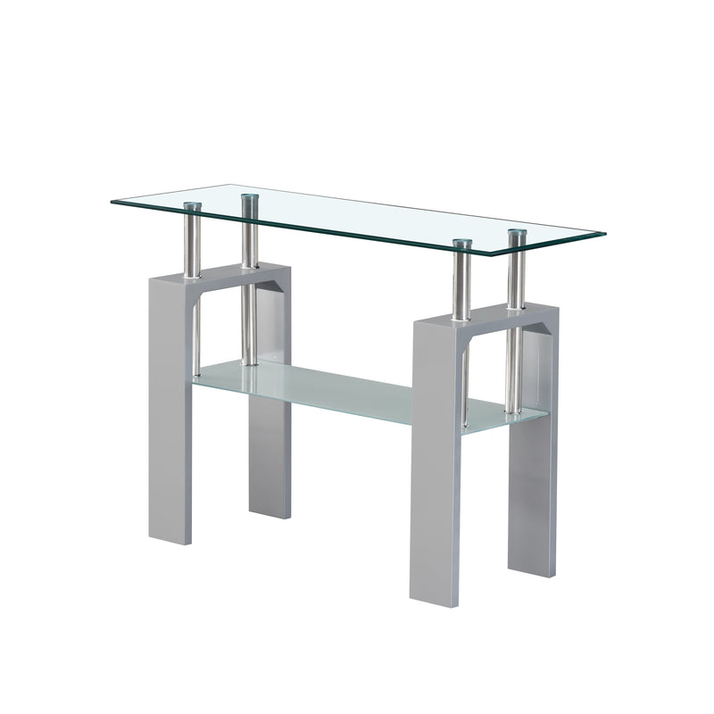 Console Table - Glossy Silver