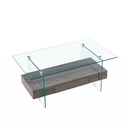 Dark Grey Coffee Table Glass