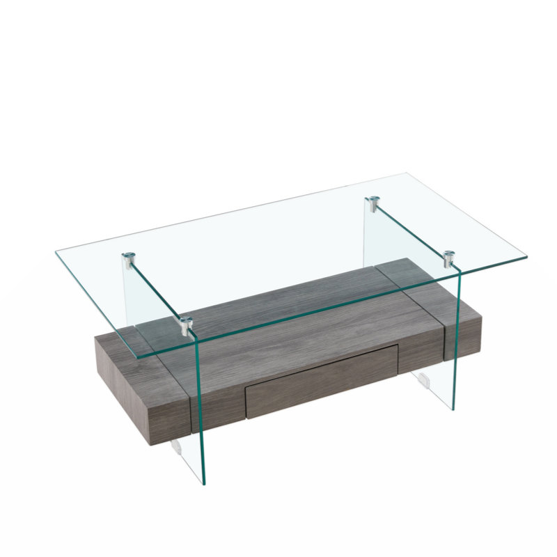 Dark Grey Coffee Table Glass