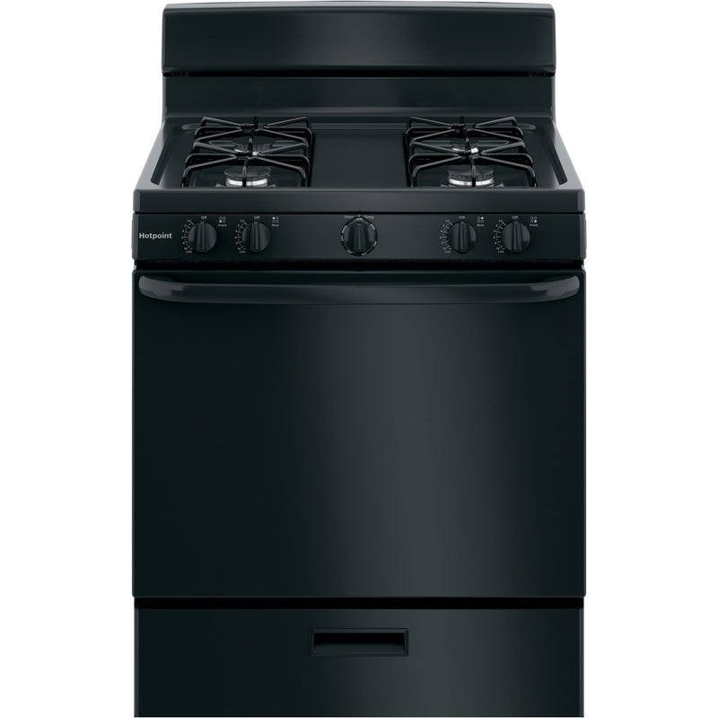 Hotpoint® 30" Free-Standing Gas Range – Black