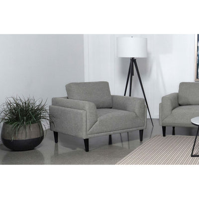 Rilynn Upholstered Track Arms Chair Gray