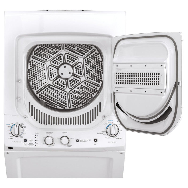 GE Unitized Spacemaker® 2.3 cu. ft. Capacity Washer with Stainless Steel Basket and 4.4 cu. ft. Capacity Electric Dryer