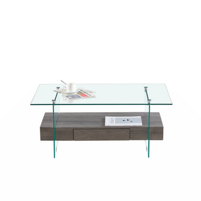 Dark Grey Coffee Table Glass