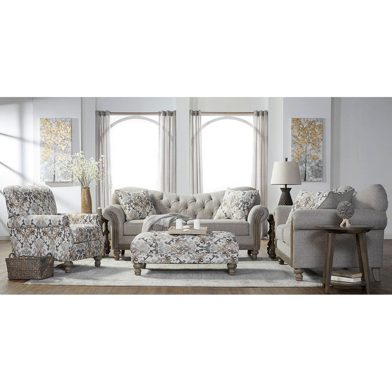 8725 Traditional Elegant Sofa & Loveseat Set – Sandstone Oyster Finish
