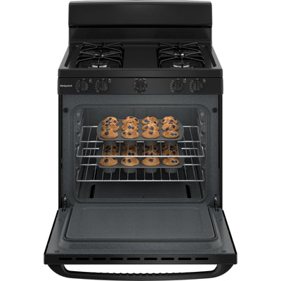 Hotpoint® 30" Free-Standing Gas Range – Black
