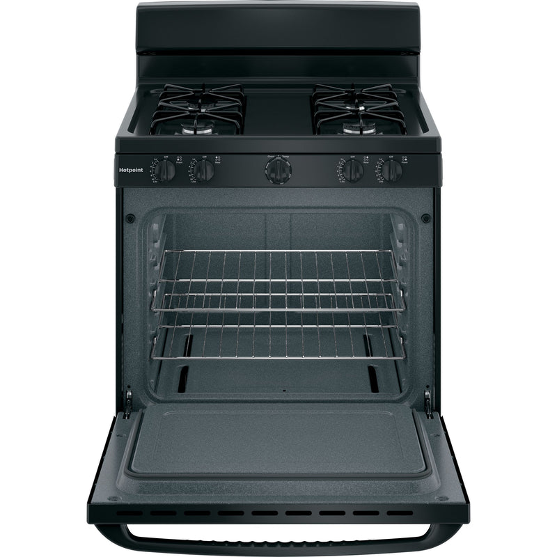 Hotpoint® 30" Free-Standing Gas Range – Black