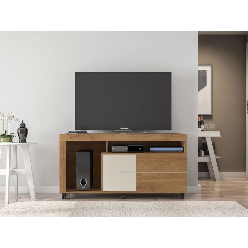 Prince TV Stand - Light Natural Wood/Off White