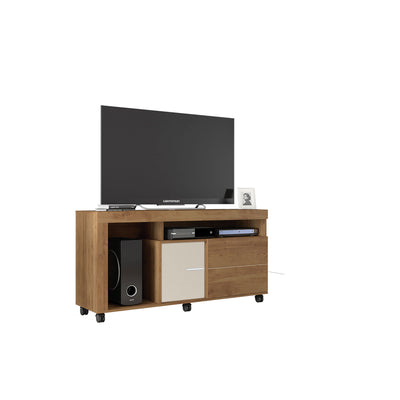 Prince TV Stand - Light Natural Wood/Off White