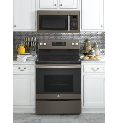 GE® 1.6 Cu. Ft. Over-the-Range Microwave Oven Slate