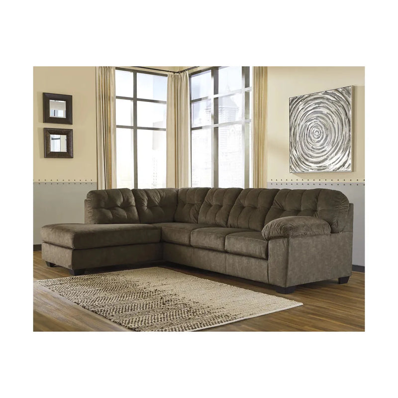 Living - Brooke Sectional Brown Incluye Ottoman
