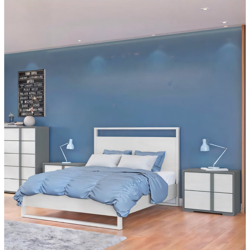 CAMA SOLA Moderno Berlin - 100% Madera - Queen