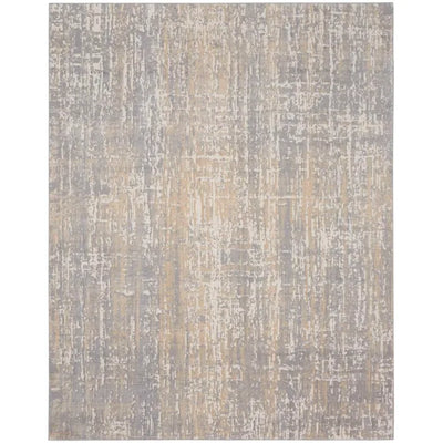 Calvin Klein Enchanting ECH04 Grey / Beige Synthetic Fibers Modern Area Rug - 5 Ft x 7 Ft