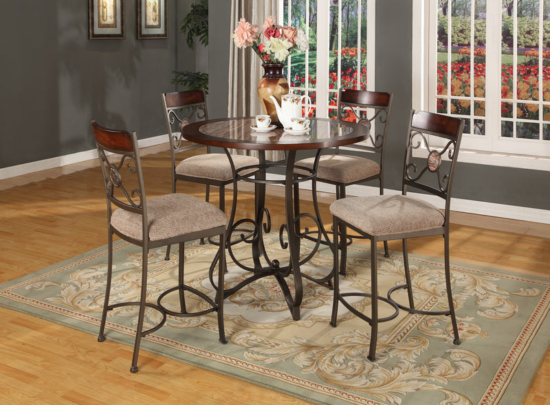 Elegant 5-Piece Pub Height Dining Set