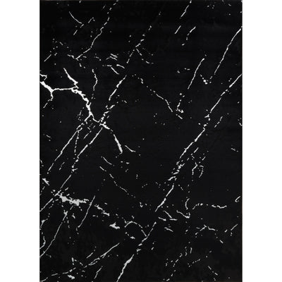Ebro Rugs 6'6" x 9' Black - White