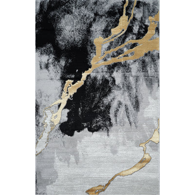 Vitalia Rugs 6'6" x 9' Gray Gold