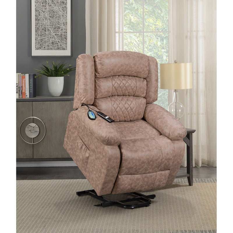 Unique Power Lift Chair, Lift Recliner for Elderly, Fabric Massage Recliner Chair USB Charge Port for Living Room (Brown)