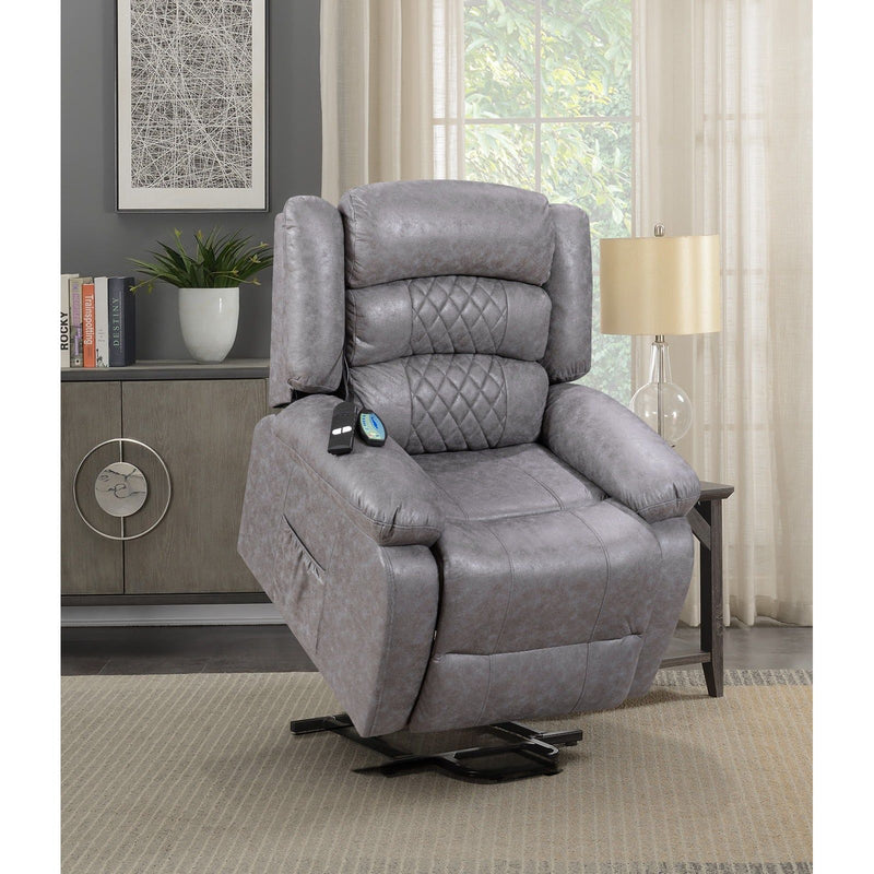 Unique Power Lift Chair, Lift Recliner for Elderly, Fabric Massage Recliner Chair USB Charge Port for Living Room (Grey)