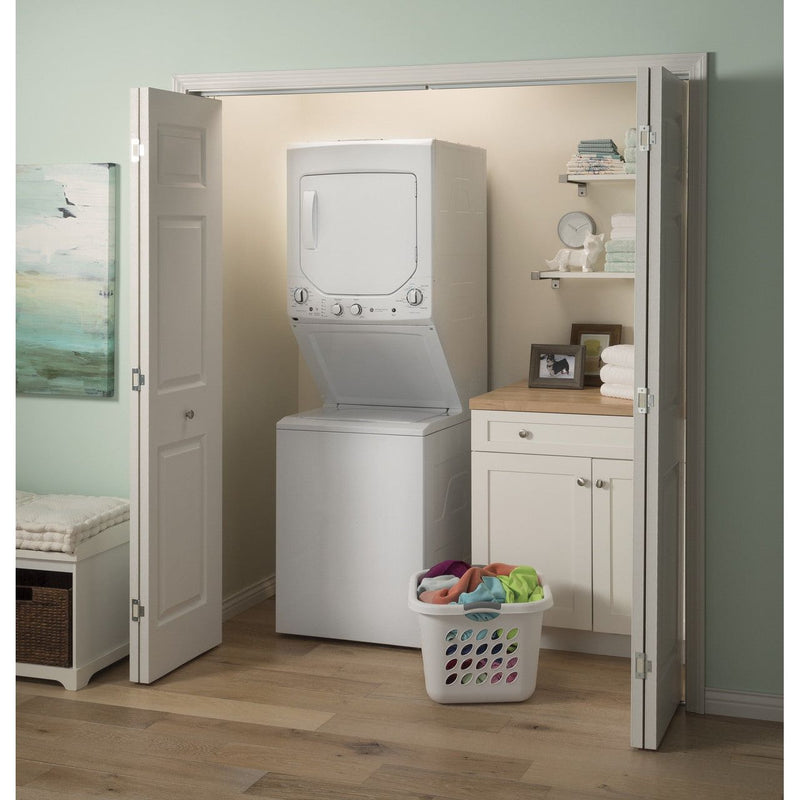 GE Unitized Spacemaker® 2.3 cu. ft. Capacity Washer with Stainless Steel Basket and 4.4 cu. ft. Capacity Electric Dryer