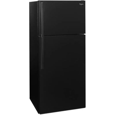 28 Inch Top Freezer Refrigerator with 14 cu. ft. Capacity, Adjustable Wire Shelves, Humidity-Controlled Crispers, Dairy Bin, Freezer Temperature Controls, Quiet Cooling, and ADA Compliant: Black