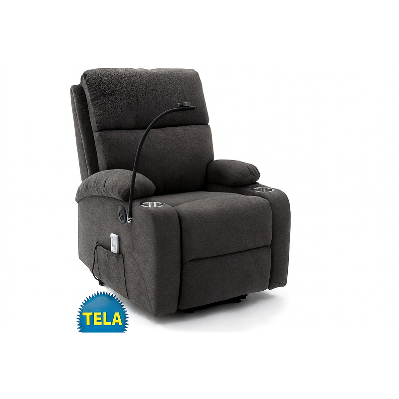 Dark Gray Lift Recliner with Massage Function