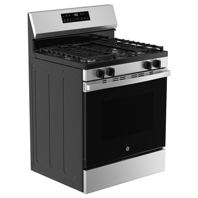 30” Stainless Steel Gas Range with Built-In WiFi, 4 Sealed Burners & 5.3 cu. ft. Oven – Self-Clean & Storage Drawer | GE Appliances
