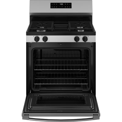 30” Stainless Steel Gas Range with Built-In WiFi, 4 Sealed Burners & 5.3 cu. ft. Oven – Self-Clean & Storage Drawer | GE Appliances