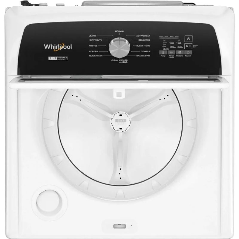 Whirlpool 28 Inch Top Load Washer with 4.7 cu.ft Capacity, 2 in 1 Removable Agitator