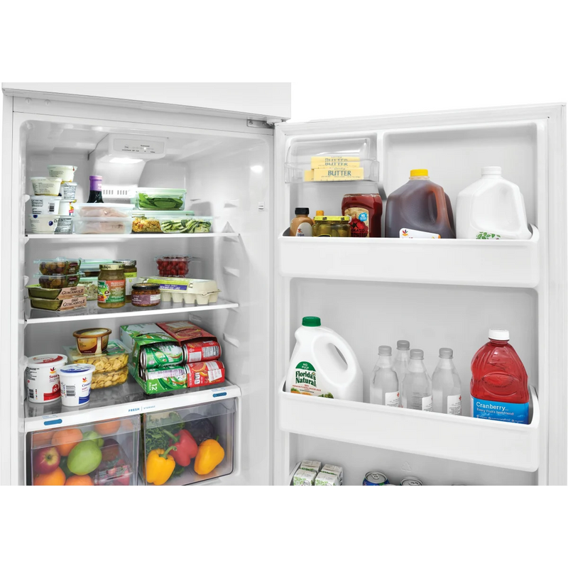 Frigidaire 28-Inch Top Freezer Refrigerator – 17.6 Cu. Ft. Total Capacity (Model FFHT1822UW) White