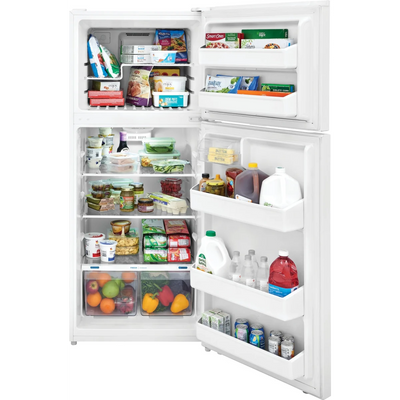 Frigidaire 28-Inch Top Freezer Refrigerator – 17.6 Cu. Ft. Total Capacity (Model FFHT1822UW) White