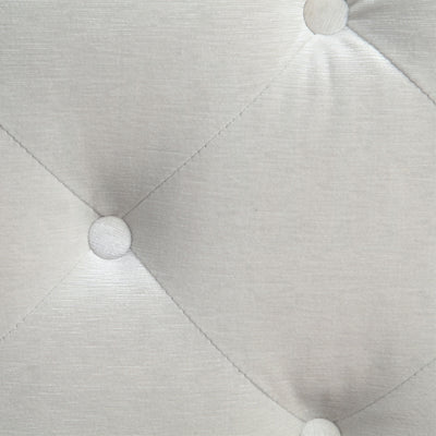 Luxurious Beige Fabric Sectional Sofa with Tufted Back and Metal Legs