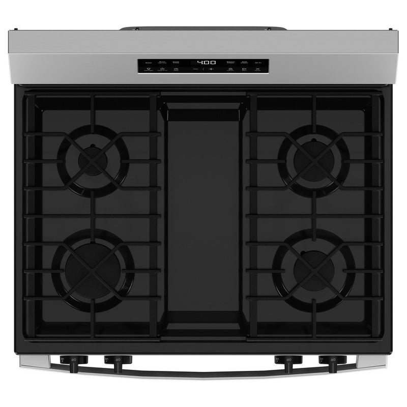 30” Stainless Steel Gas Range with Built-In WiFi, 4 Sealed Burners & 5.3 cu. ft. Oven – Self-Clean & Storage Drawer | GE Appliances