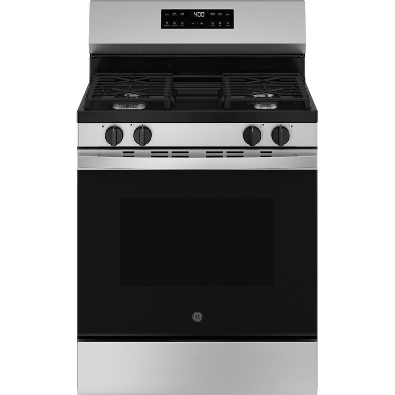 30” Stainless Steel Gas Range with Built-In WiFi, 4 Sealed Burners & 5.3 cu. ft. Oven – Self-Clean & Storage Drawer | GE Appliances