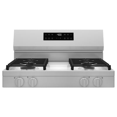 30” White Gas Range with Built-In WiFi, 4 Sealed Burners & 5.3 cu. ft. Oven – Self-Clean & Storage Drawer | GE Appliances