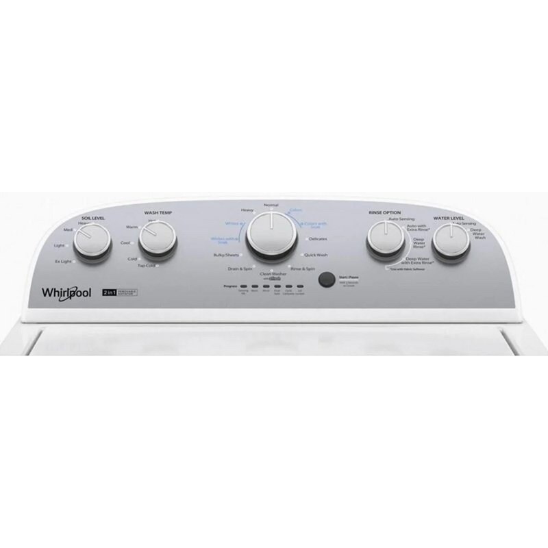 Whirlpool WTW4957PW 28” Top Load Washer – 3.9 Cu. Ft. with 2-in-1 Removable Agitator