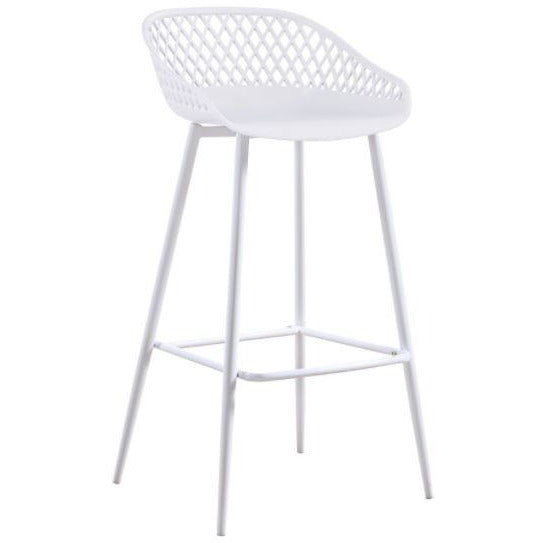 Elisa Plastic & Metal Barstool White
