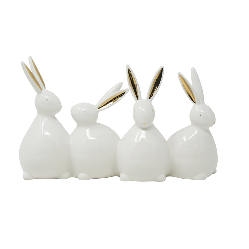 WHITE/GOLD DOLOMITE BUNNIES