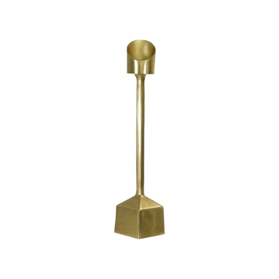 ALUMINUM 26" PILLAR CANDLE HOLDER, GOLD