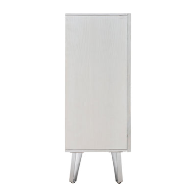 WOOD 39x47" HAMMERED CABINET, WHITE