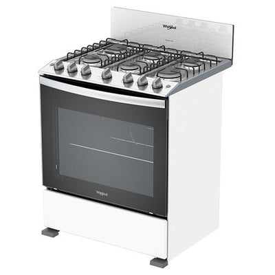 Estufa Al Piso Gas Whirlpool 30″ 6 quemadores LWFR3100Q Blanco