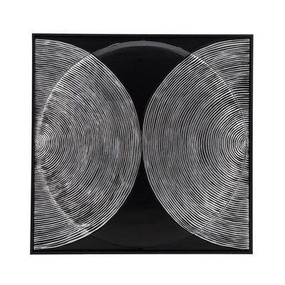 32X32 PAPER WALL ART, BLACK/SILVER