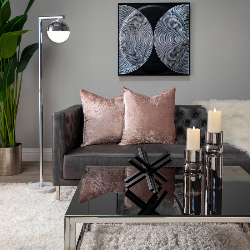 32X32 PAPER WALL ART, BLACK/SILVER
