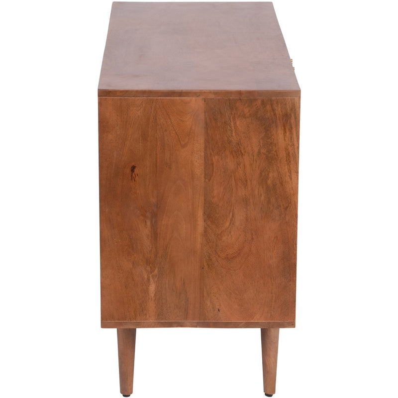 WOOD, 39"L 2-DOOR SIDEBOARD, BROWN KD