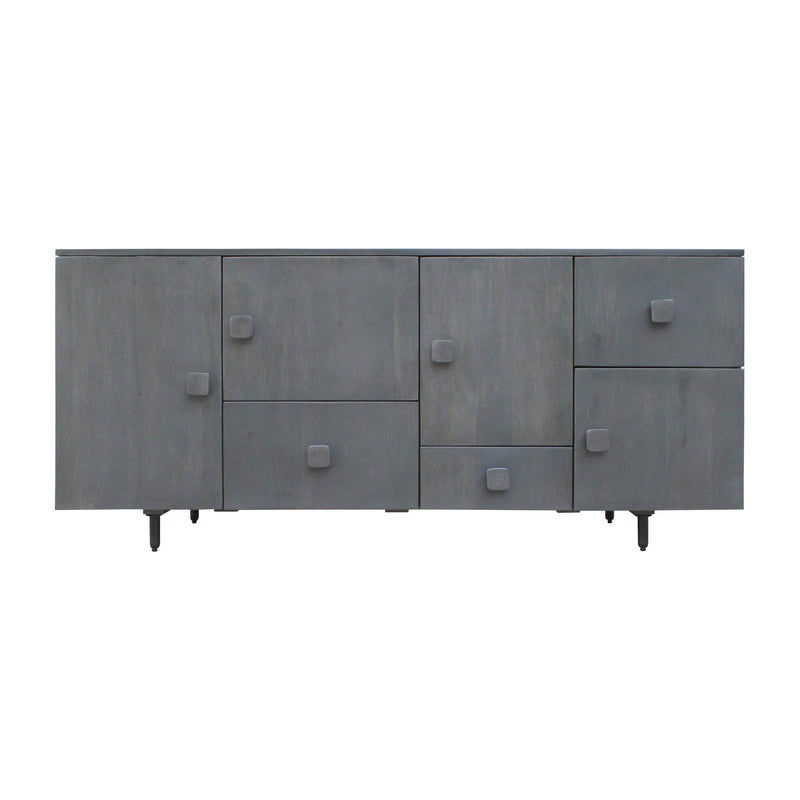 WOOD, 63"L SIDEBOARD, GRAY WASH